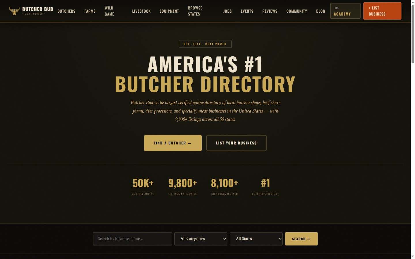 butcherbud.com live screenshot