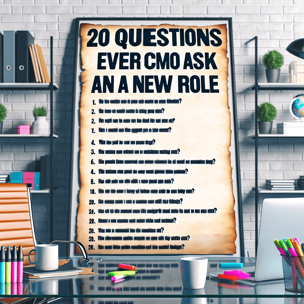 20 Questions Every CMO Should Ask in a New Role